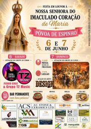 Cartaz Festa em honra de Nossa Senhora do Imaculado Coração de Maria 2026 - Póvoa de Espinho