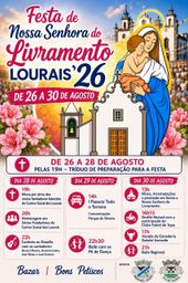 Cartaz Festa em honra de Nossa Senhora do Livramento 2026 - Lourais