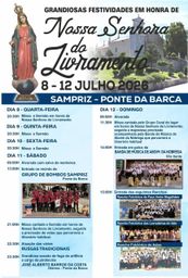 Cartaz Festa em honra de Nossa Senhora do Livramento 2026 - Sampriz