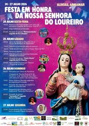 Cartaz Festa em honra de Nossa Senhora do Loureiro 2026 - Aldeias
