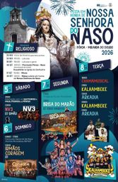 Cartaz Festa em honra de Nossa Senhora do Naso 2026 - Póvoa