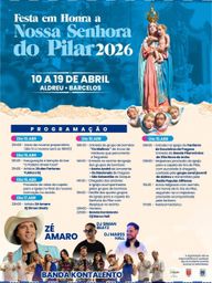 Cartaz Festa em honra de Nossa Senhora do Pilar 2026 - Aldreu