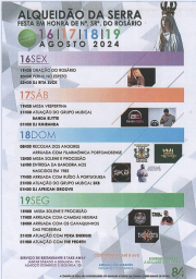 Cartaz Festa em Honra de Nossa Senhora do Rosário 2024 - Alqueidão da Serra