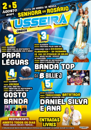 Cartaz Festa em Honra de Nossa Senhora do Rosário 2024 - Usseira