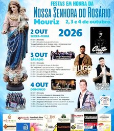 Cartaz Festa em honra de Nossa Senhora do Rosário 2026 - Mouriz