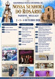 Cartaz Festa em honra de Nossa Senhora do Rosário 2026 - Paderne