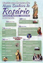Cartaz Festa em honra de Nossa Senhora do Rosário 2026 - Prazins Sta. Eufémia