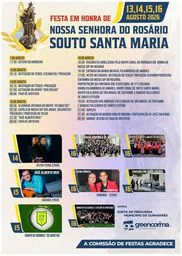 Cartaz Festa em honra de Nossa Senhora do Rosário 2026 - Souto Santa Maria
