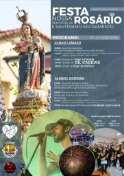 Cartaz Festa em honra de Nossa Senhora do Rosário e Santíssimo Sacramento 2026 - Oliveira Santa Maria