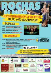 Cartaz Festa em honra de Nossa Senhora dos Aflitos 2026 - Rochas de Baixo