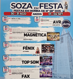 Cartaz Festa em Honra de Nossa Senhora dos Anjos 2024 - Soza