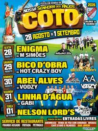 Cartaz Festa em honra de Nossa Senhora dos Anjos 2026 - Coto