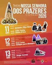 Cartaz Festa em honra de Nossa Senhora dos Prazeres 2026 - Alter do Chão