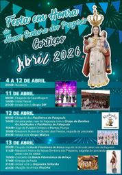 Cartaz Festa em honra de Nossa Senhora dos Prazeres 2026 - Cortiços