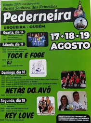 Cartaz Festa em Honra de Nossa Senhora dos Remédios 2024 - Pederneira