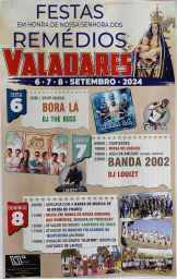 Cartaz Festa em Honra de Nossa Senhora dos Remédios 2024 - Valadares