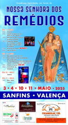 Cartaz Festa em Honra de Nossa Senhora dos Remédios 2025 - Valença