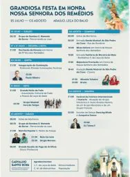 Cartaz Festa em honra de Nossa Senhora dos Remédios 2026 - Araújo