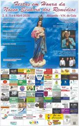 Cartaz Festa em honra de Nossa Senhora dos Remédios 2026 - Arcozelo