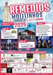 Cartaz Festa em honra de Nossa Senhora dos Remédios 2026 - Molelinhos