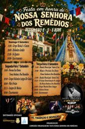 Cartaz Festa em honra de Nossa Senhora dos Remédios 2026 - Santa Cruz