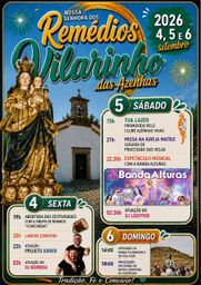 Cartaz Festa em honra de Nossa Senhora dos Remédios 2026 - Vilarinho das Azenhas