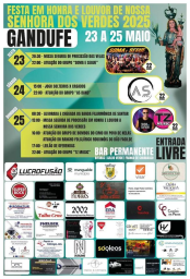 Cartaz Festa em Honra de Nossa Senhora dos Verdes 2025 - Gandufe