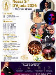 Cartaz Festa em honra de Nossa Srª D'Ajuda 2026 - Moreira de Cónegos