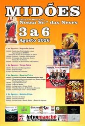 Cartaz Festa em honra de Nossa Sr.ª das Neves 2026 - Midões