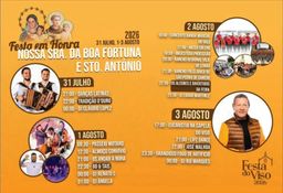 Cartaz Festa em honra de Nossa Sra. da Boa Fortuna e Sto. António 2026 - Viso
