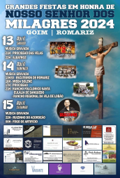 Cartaz Festa em Honra de Nosso Senhor dos Milagres 2024 - Goim