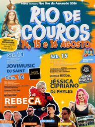 Cartaz Festa em honra de Nsa Sra da Assunção 2026 - Rio de Couros