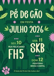 Cartaz Festa em honra de Pé de Cão 2026 - Pé de Cão