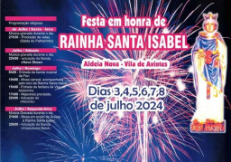 Cartaz Festa em Honra de Rainha Santa Isabel 2024 - Avintes