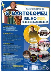 Cartaz Festa em honra de S. Bartolomeu 2026 - Bilhó