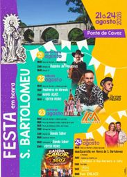 Cartaz Festa em honra de S. Bartolomeu 2026 - Ponte de Cavez