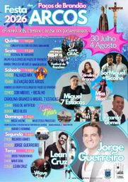Cartaz Festa em honra de S. Cipriano e do Sr. dos Desamparados 2026 - Arcos