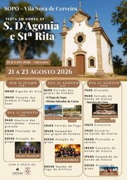 Cartaz Festa em honra de S. D'Agonia e Sta. Rita 2026 - Sopo