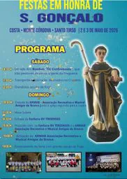 Cartaz Festa em honra de S. Gonçalo 2026 - Monte Córdova