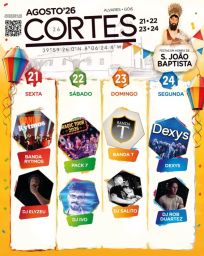 Cartaz Festa em honra de S. João Baptista 2026 - Cortes
