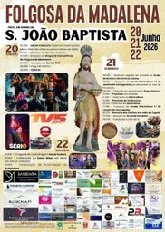 Cartaz Festa em honra de S. João Baptista 2026 - Folgosa da Madalena