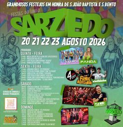 Cartaz Festa em honra de S. João Baptista e S. Bento 2026 - Sarzedo