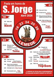 Cartaz Festa em honra de S. Jorge 2026 - Lemede