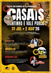 Cartaz Festa em honra de S. Lourenço 2026 - Casais, Montinho e Vale Porco