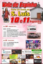 Cartaz Festa em honra de S. Luís 2026 - Vale de Espinho