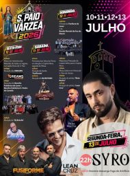 Cartaz Festa em honra de S. Paio 2026 - Várzea