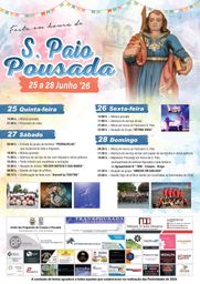 Cartaz Festa em Honra de S. Paio de Pousada 2026 - Pousada