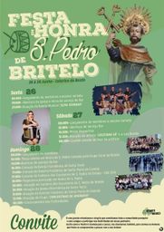 Cartaz Festa em honra de S. Pedro 2026 - Britelo
