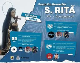 Cartaz Festa em honra de S. Rita 2026 - Pó