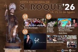 Cartaz Festa em honra de S. Roque 2026 - Costa